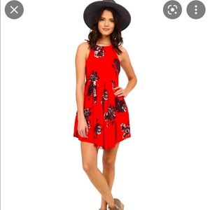 Free people flutter by pleated mini dress